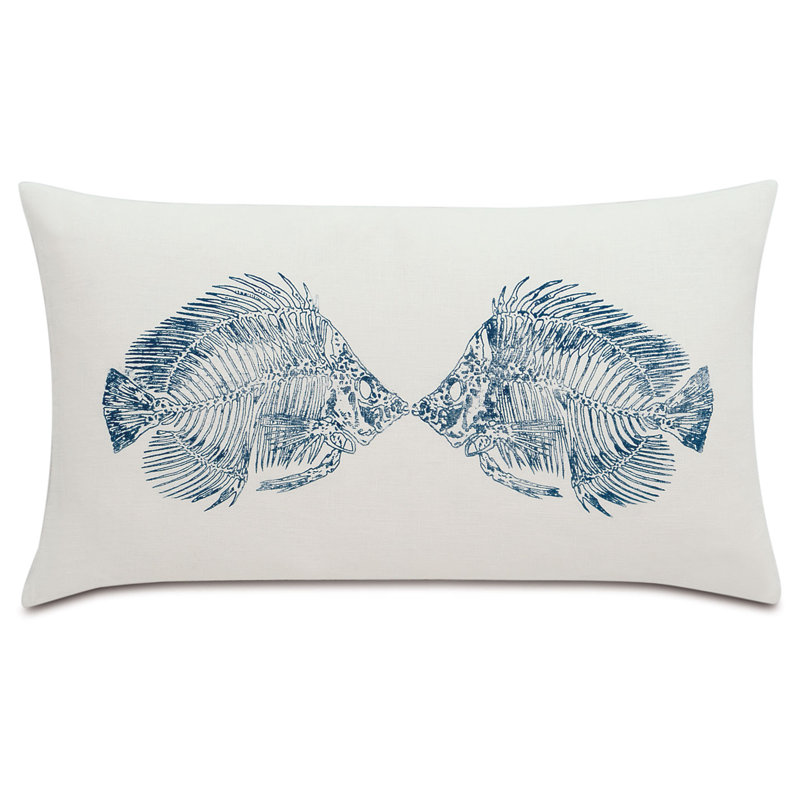 Rectangular Linen Pillow Cover & Insert, Blue