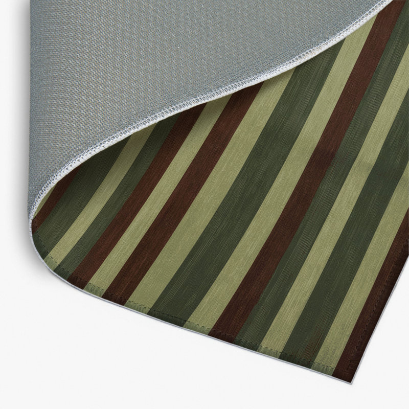 Tapis intérieur / extérieur brun HorizontalStripes, Rectangulaire 2 pi x 3 pi