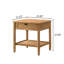 Table de chevet en noyer pour chambre à coucher - Tiroir et tablette avec rangement pratique