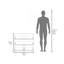 Commode, 4 tiroirs, 4 pieds, blanc