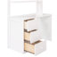 Lit mezzanine simple blanc avec espace de rangement. Structure en pin robuste. Maximisez vos options de rangement. Tiroirs de taille l 44 po x H 65,3 po - blanc. Fabrication fiable. Augmentez le rangement.-341227475-341227476
