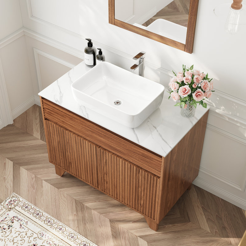 Freestanding Standard With Stone Top