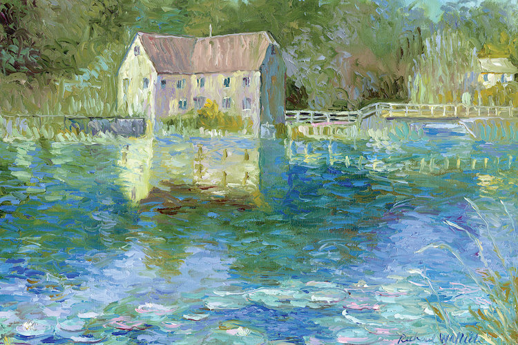 «Old Mill» par Richard Wallich, reproduction sur toile, H 8 po x l 12 po x P 0,75 po
