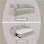 Canapé modulaire Connie Boucle Sleeper avec 2 coussins décoratifs, doux et durable pour les espaces modernes, modulaire