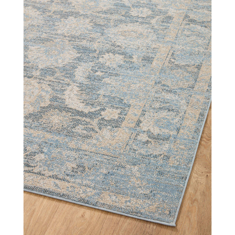 Tapis ciel / beige Canonero Loloi II Odette, Rectangle 11 pi 2 po x 15 pi 7 po