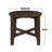 Round Solid Wood End Table, Dark Brown