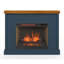 Bridgevine Home Washington 48 Inch Fireplace With Mantel, Blue Denim And Whiskey Finish-1302479750