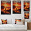 Regarder un coucher de soleil magnifique au bord du lac I - reproduction-88040045-88040047