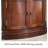 78.74" Brown Corner Solid Wood Wine Cabinets & Curio Cabinets