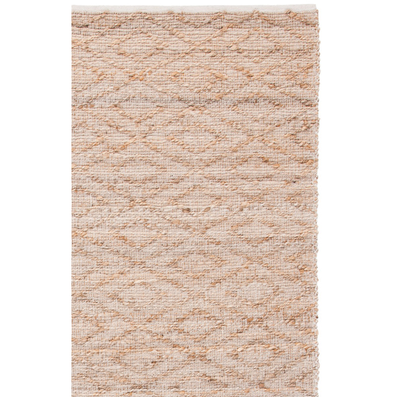 Tapis géométrique en jute et coton à tissage plat North Adams, Tapis de couloir 2 pi 3 po x 8 pi