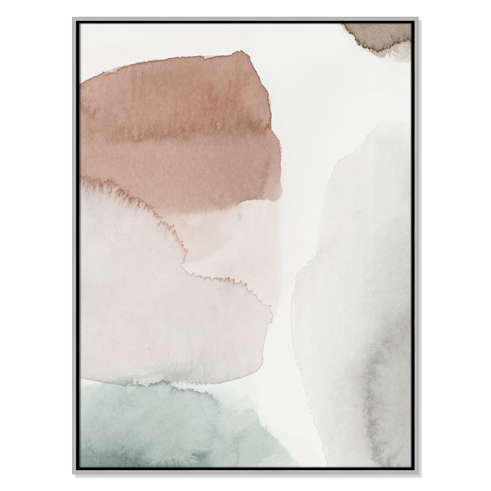 Weslyn "Hopeful II" Painting, 41.5" H x 31.5" W x 2" D, Silver Framed