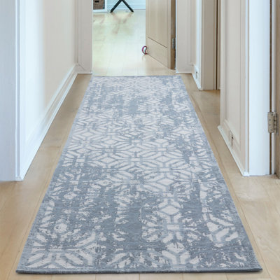 Carina Washable Rugs Geometric Design in Blue