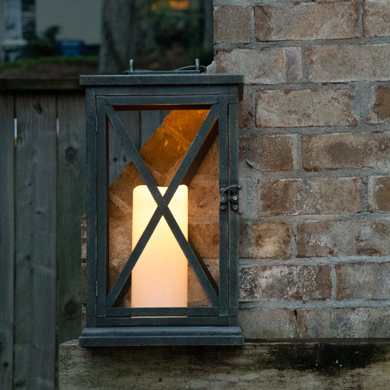 Lawrence Lantern, 17.6" H x 9" W x 9" D