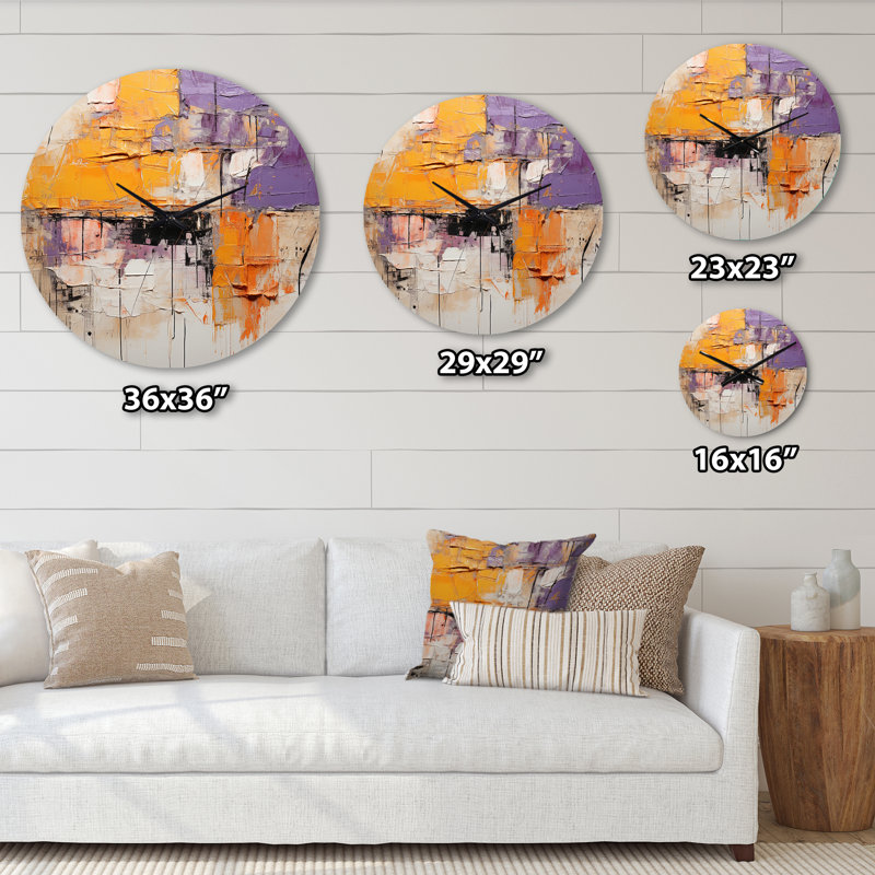 Horloge murale Collage Impressions III, Moyenne