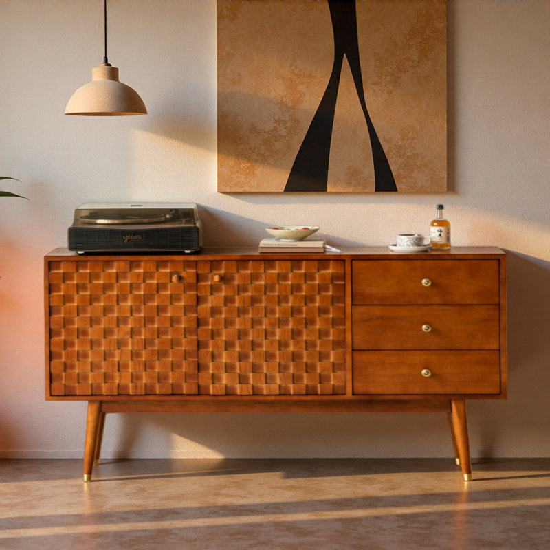 Buffet rétro pratique, H 33,86 po x l 70,87 po x P 17,72 po