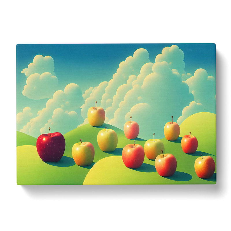 Apple Meadow Fruit - Wrapped Canvas, 35cm H x 50cm W x 3cm D
