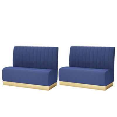 Ensemble de banc rembourré double en velours de restaurant