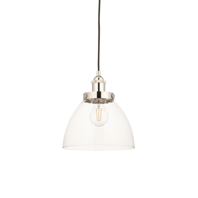 Parnell 1 - Light Clear Glass Dome Pendant