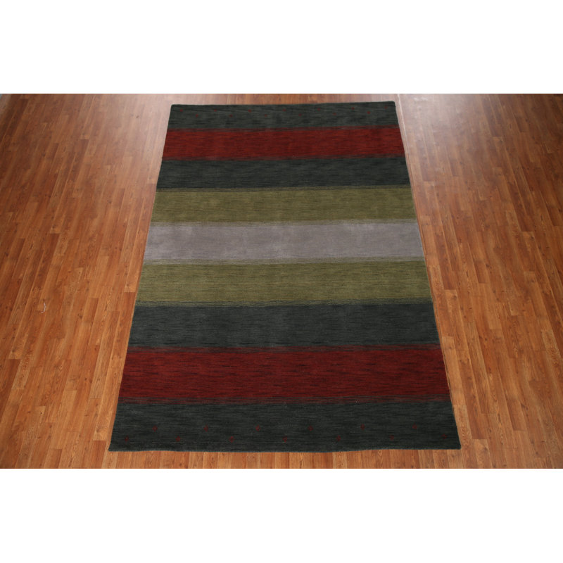 Striped Gabbeh Oriental Area Rug 7x10