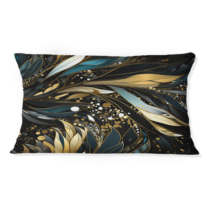 Blue Boho Chic Feathers Charms - Coussin décoratif Abstract Coral Reef Multicolor Azure - Coussin décoratif
