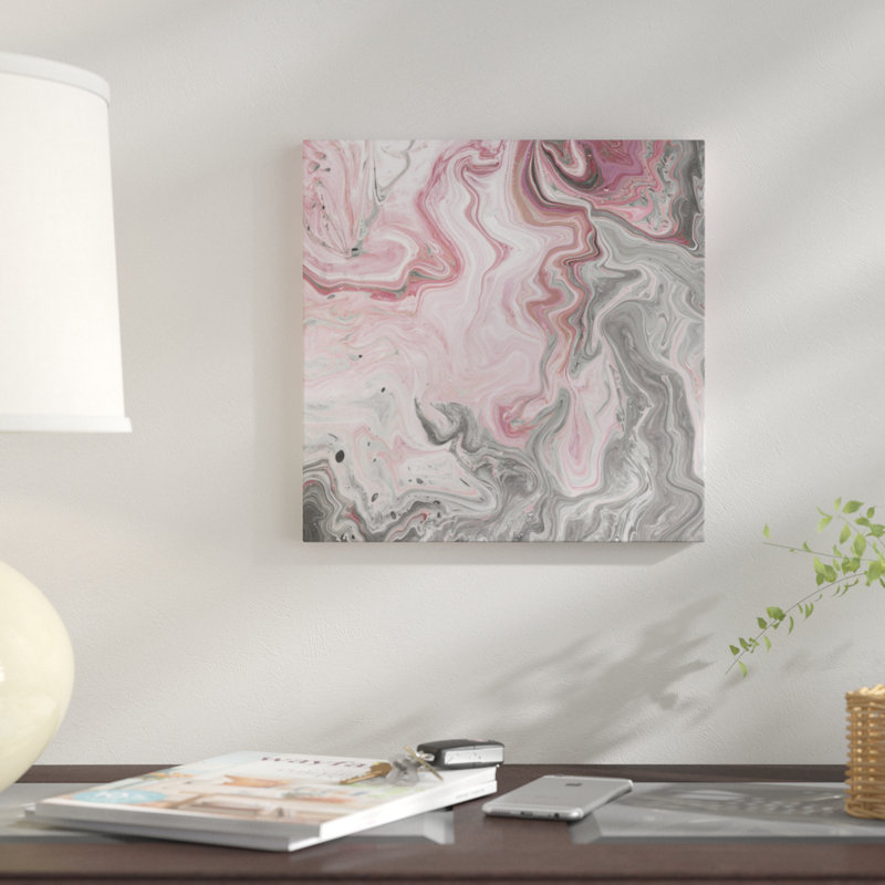 « rosé minéraux i », impression sur toile, H 18 po x l 18 po x p 1,5 po, Toile tendue