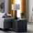 Set Of 2 Crass & Metal Table Lamp With Nighlight And Linen Shade