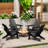 Folding Adirondack Chair with Ottoman & Cup Holders – Adjustable Back, HIPS Outdoor-797168541