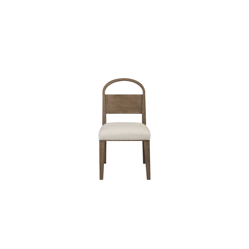 Chaise à dossier arqué en bois - cacao / sable blanc (ensemble de 2), Brun