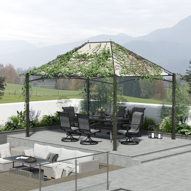 Paraguay 13 Ft. W X 10 Ft. D Steel Patio Gazebo