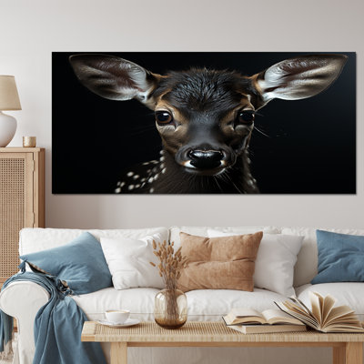 Black And White Deer Portrait - Deer Wall Decor