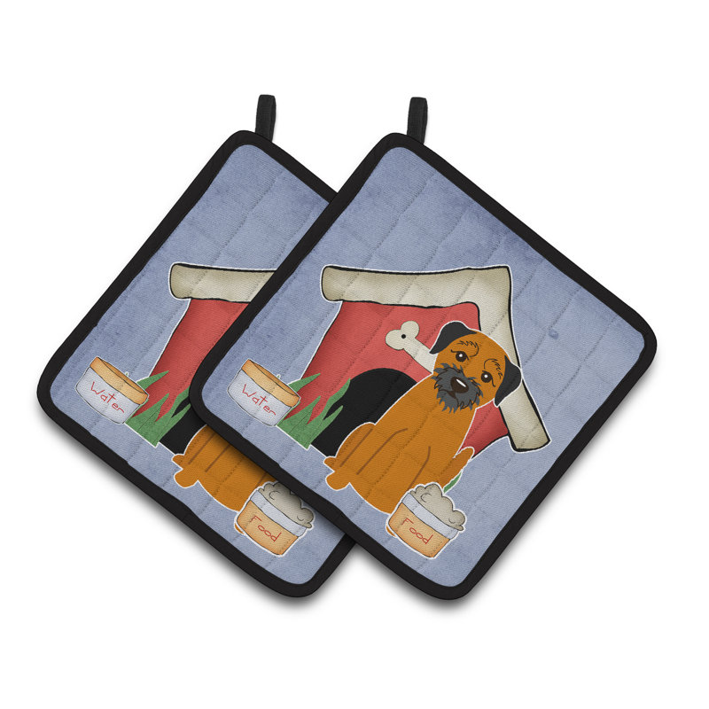 Caroline's Treasures Dog House Polyester Potholder