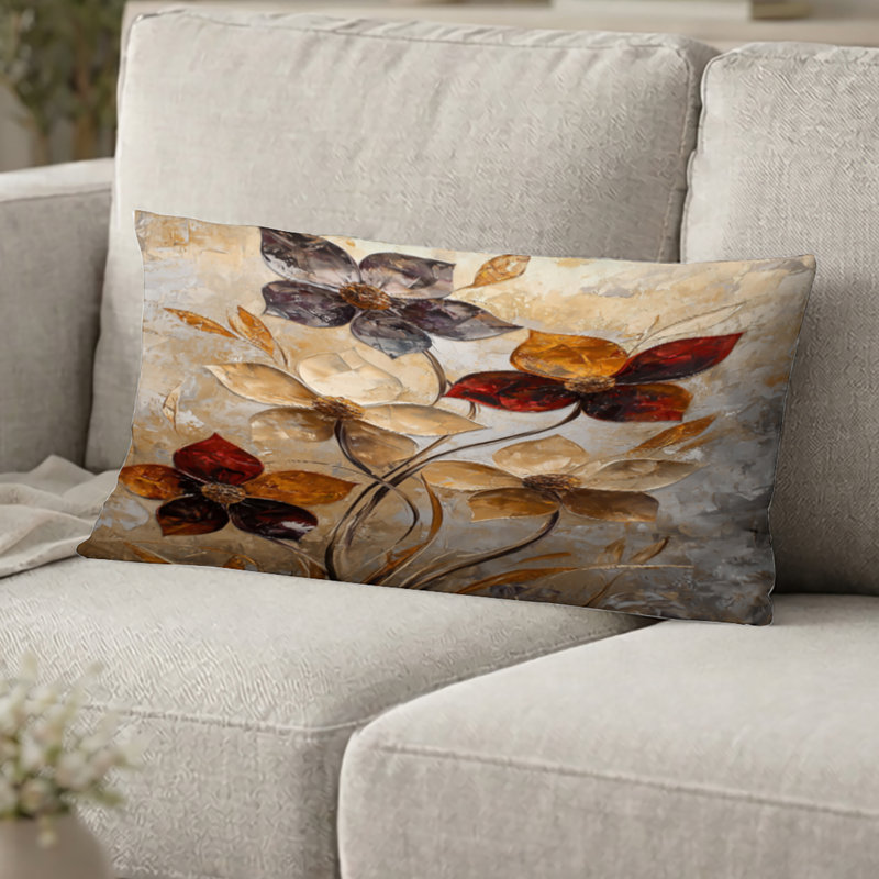 Coussin décoratif Dahlia - Fantasy Dahlia Flower Field II, H 12 po x l 20 po