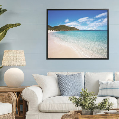 Giclée encadrée côtière des Caraïbes côtières, design par Seven Trees Design