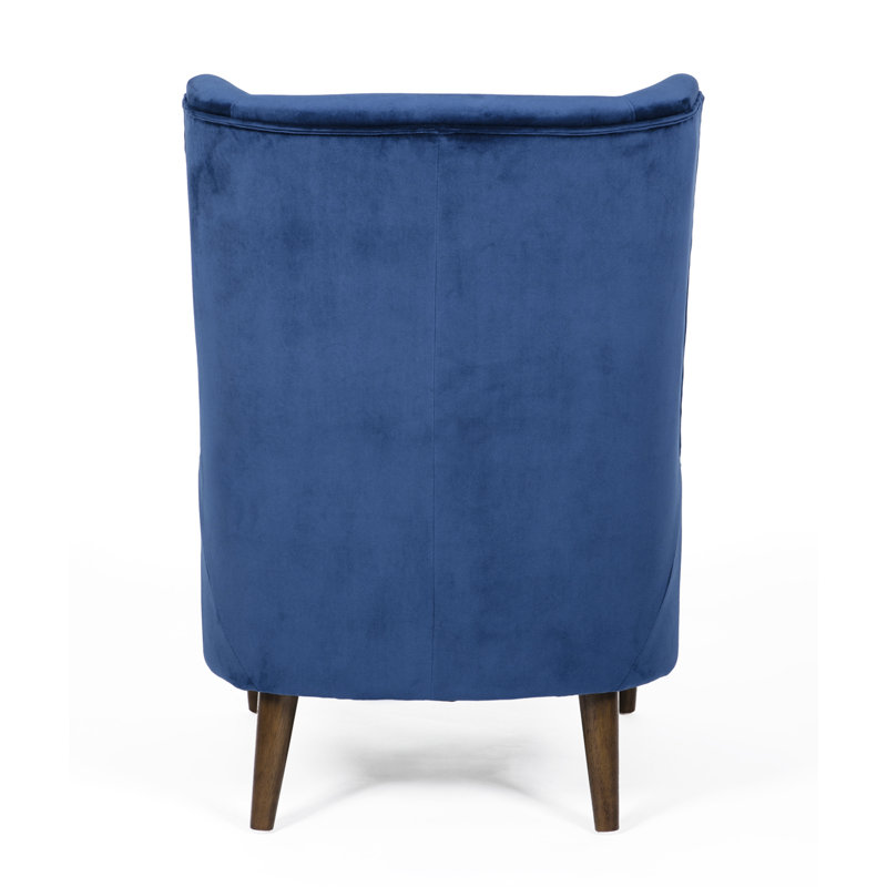 Lowery Upholstered Wingback Chair, Blue