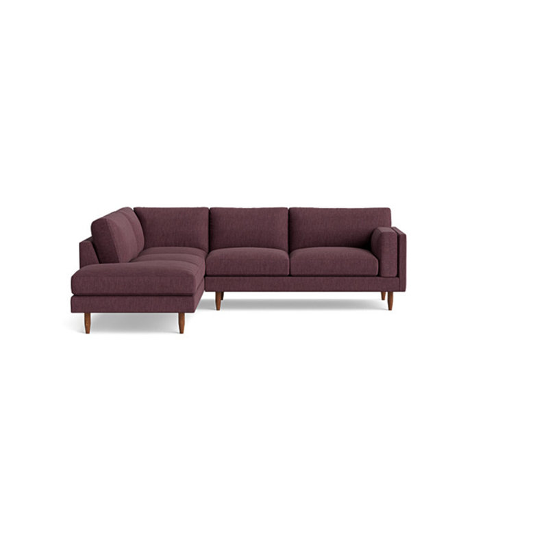Skinny Fat Sectional, Left Hand Facing, Performance Weave - Aubergine