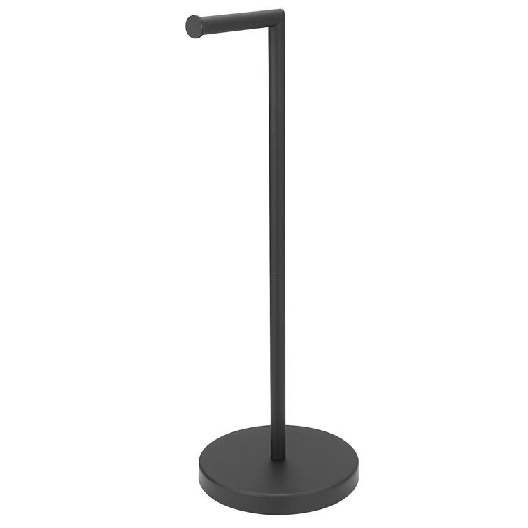 Free standing Toilet Paper Holder with reserve (Matte Black)