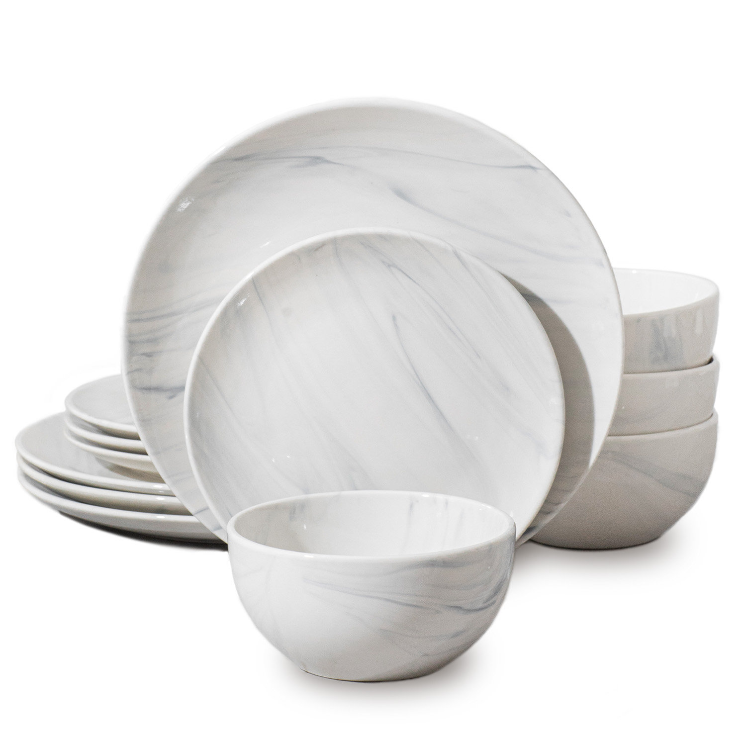 KINGSTONE 12-piece Stoneware Dinnerware Set, Service For 4 | Wayfair