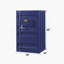 Armoire de rangement rectangulaire, commode en métal avec 4 tablettes
