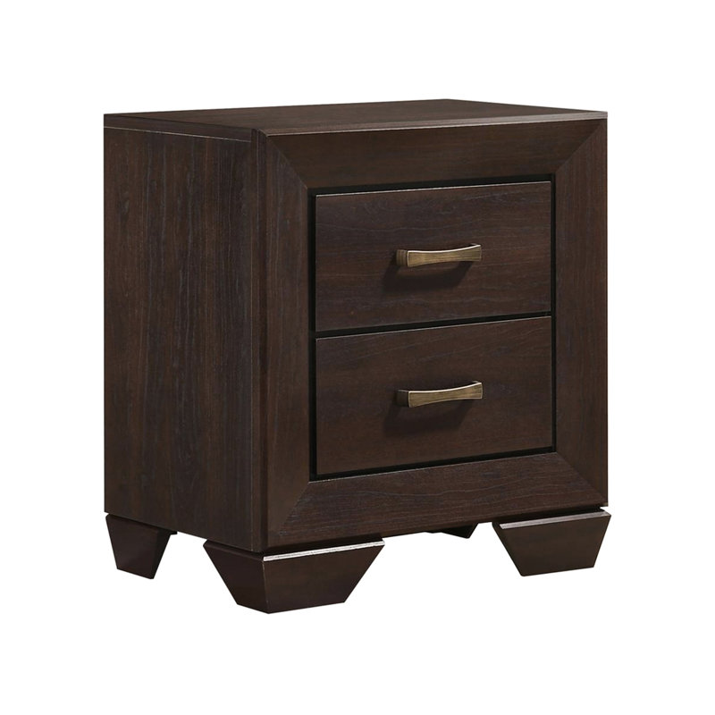Table de chevet 2 dans le noir pour la chambre à coucher - simple mais élégante avec 2 tiroirs qui transforme l'espace