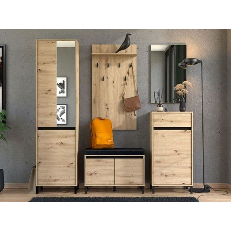 2 Door Manufactured Wood Wardrobe, Artisan Oak