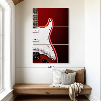 Abarca Modern Electric Guitar On Red