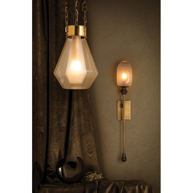 Tragus 1 Light Pendant by Noz Nozawa for Corbett Lighting, 17.75" H x 14" W x 14" D