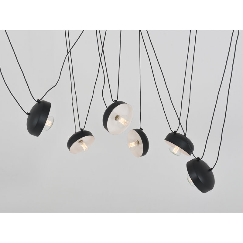 Allan 6 - Light Unique/Statement Pendant, Black