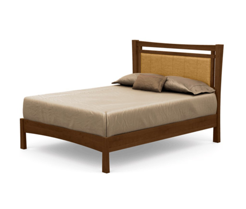 Monterey Upholstered Bed, King, Smoke Cherry, Hemp