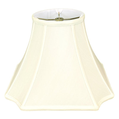 Royal Designs, Inc. BSO-714-14EG Square Inverted Corner Bell Basic Lamp Shade, 6.5 x 13.5 x 10.5, Eggshell