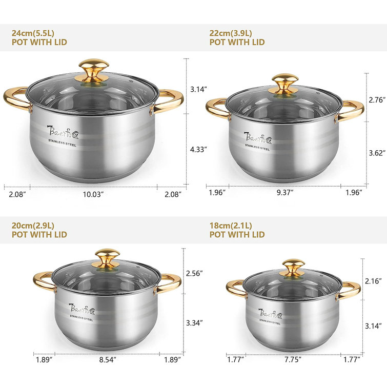 CG INTERNATIONAL TRADING 16 - Piece Aluminum Cookware Set