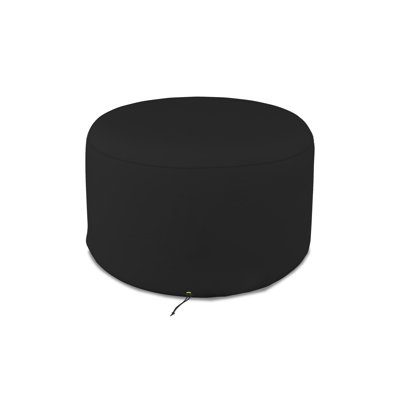 Heavy-Duty Waterproof Round Ottoman Deck Box Cover, Outdoor Square Storage Box Bench Cover by Arlmont & Co.