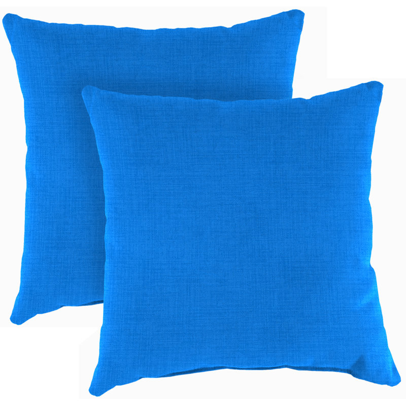 Sunbrella Outdoor Throw Pillow, Celosia Princess Blue