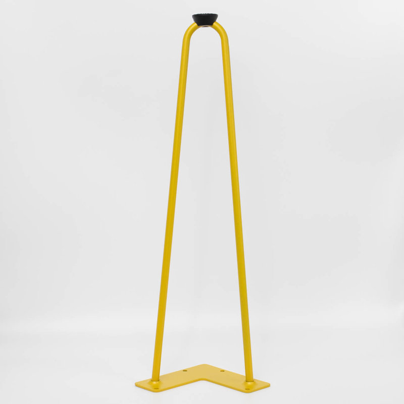 Mid Century Modern Hairpin Furniture Legs, 18" H, Sunflower (Yellow)