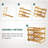 3 Tier Stackable Can Storage Organizer Pantry with Label Sticker and Marker Pen,Natural Bamboo